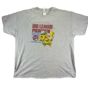 Big League PikaChew Pokemon T Shirt Men's 2XL Gray Vintage Big League Chew 90s